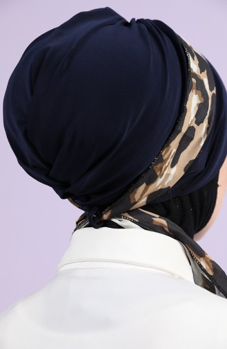 Fularlı Bone 7023-05 Lacivert