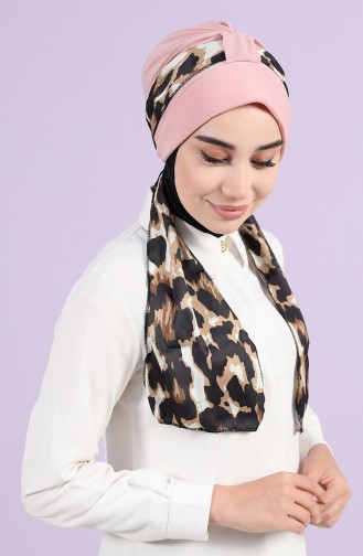 Fularlı Bone 7023-06 Pudra