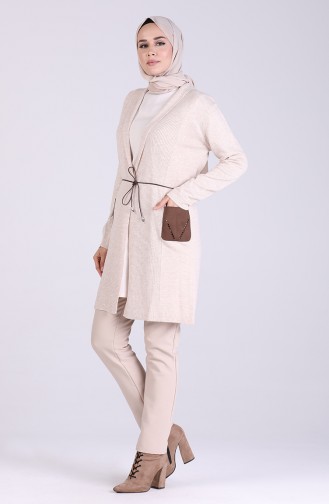 Creme Strickjacke 4125-05