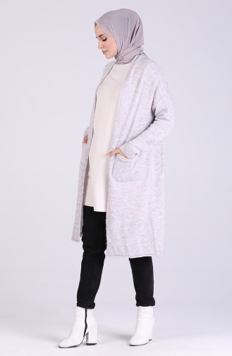 Grau Strickjacke 1461-01