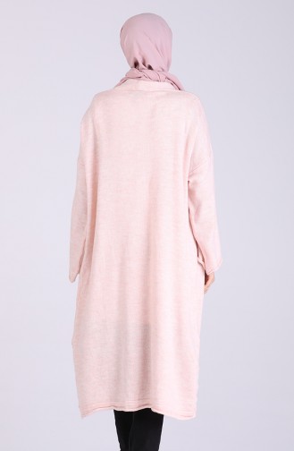 Triko Cepli Hırka 1466-01 Pudra