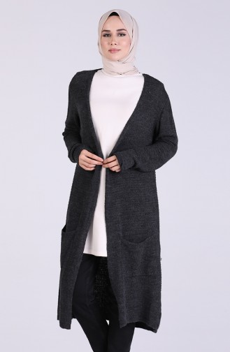 Anthrazit Strickjacke 1468-02