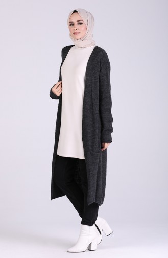 Anthrazit Strickjacke 1468-02