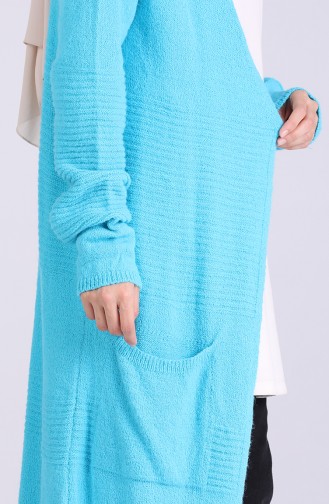 Blau Strickjacke 1468-03