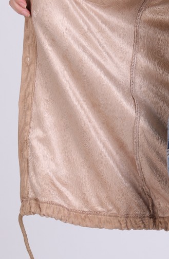 Kürklü Astarlı Mont 9054-02 Camel