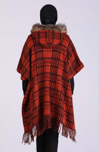 Brick Red Poncho 4259-01