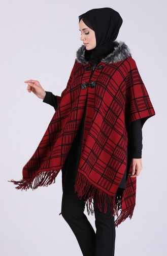 Claret Red Poncho 4259-03