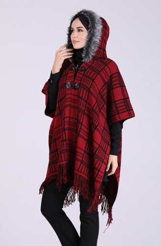 Claret Red Poncho 4259-03