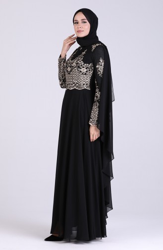 Habillé Hijab Noir 4508-01