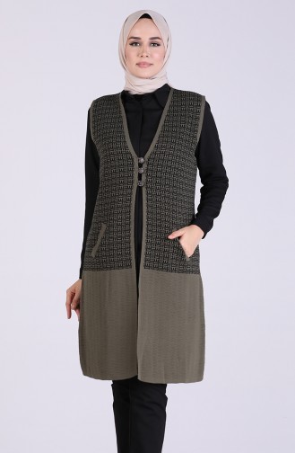 Triko Yelek 4229-01 Haki