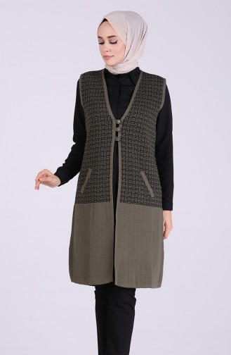 Triko Yelek 4229-01 Haki