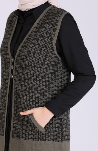Triko Yelek 4229-01 Haki