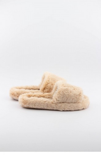 Beige Women`s House Slippers 3549.MM BEJ