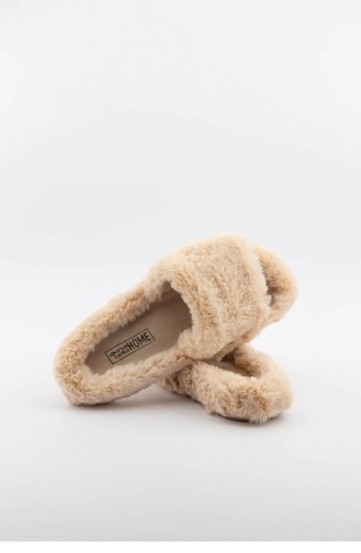 Beige Women`s House Slippers 3549.MM BEJ