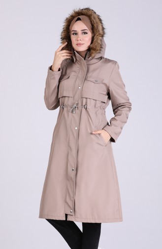 Hooded Coat 9051-07 Beige 9051-07