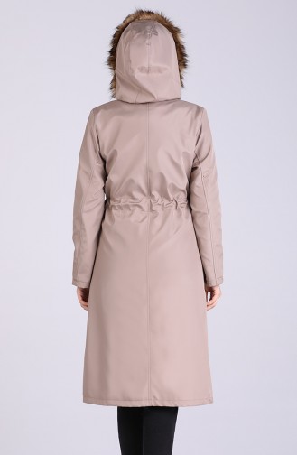 Hooded Coat 9051-07 Beige 9051-07