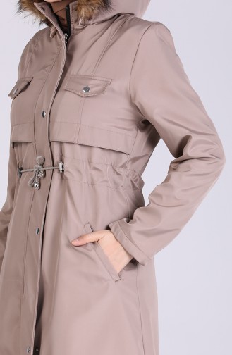 Hooded Coat 9051-07 Beige 9051-07