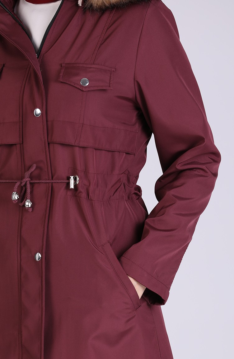 plum winter coat