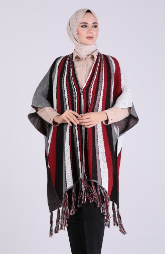 Claret Red Poncho 4251-03