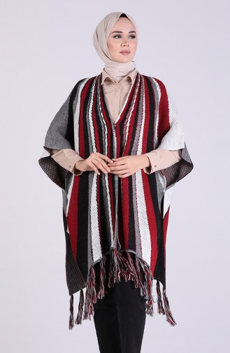 Claret red Poncho 4251-03