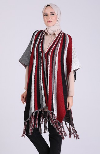 Claret red Poncho 4251-03