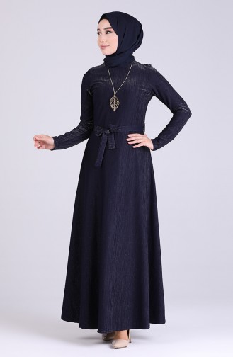 Robe Hijab Bleu Marine 5172-01