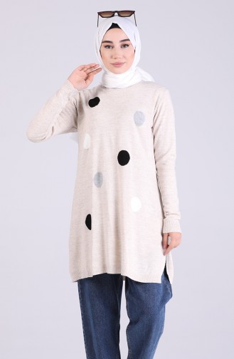 Triko Tunik 1382-01 Bej
