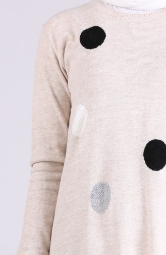 Triko Tunik 1382-01 Bej