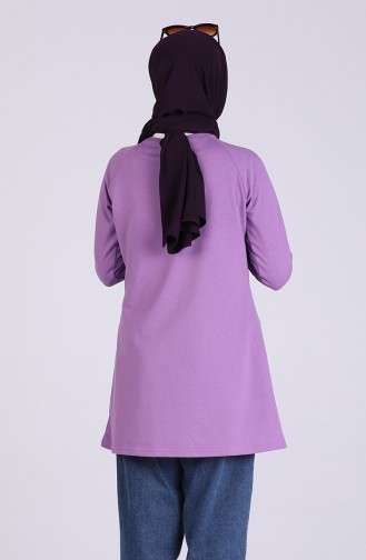 Baskılı Tunik 3048-16 Lila