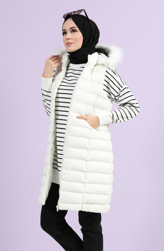 Ecru Gilet 17081-03