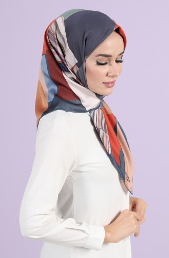 Armine Twill Eşarp 3005P-07 Vizon İndigo