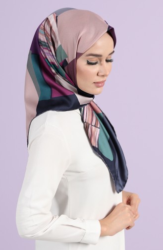 Armine Twill Eşarp 3005P-08 Lacivert Petrol