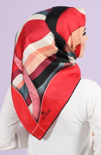 Coral Red Scarf 10108-10