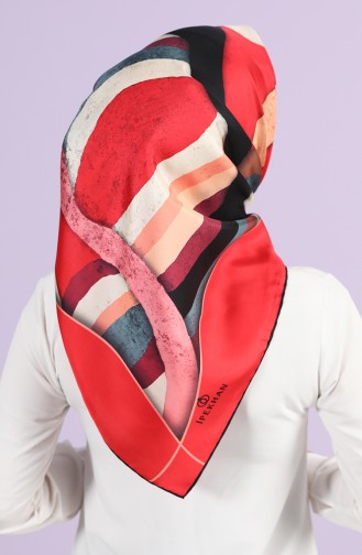 Coral Red Scarf 10108-10