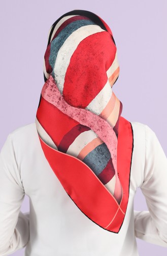 Coral Red Scarf 10108-10
