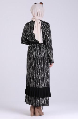 Schwarz Hijab Kleider 0051-01