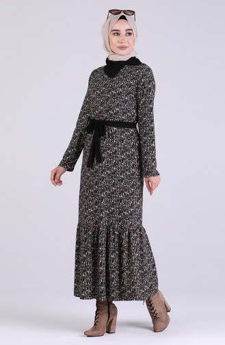 Schwarz Hijab Kleider 0050-01