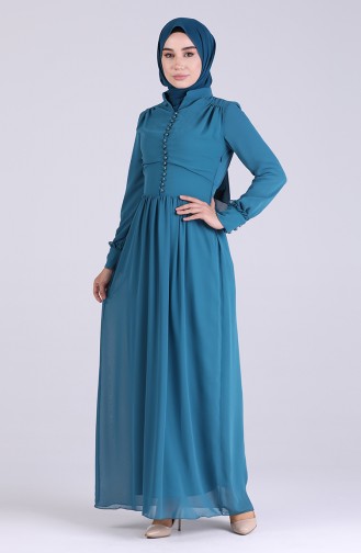 Robe Hijab Pétrole 2038-01