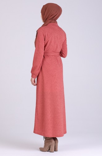 Beige-Rose Hijab Kleider 1002-05