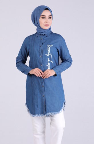Jeansblau Tunikas 1003-01