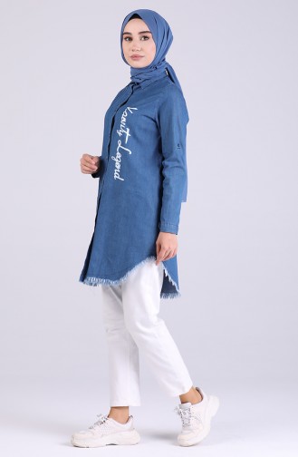 Jeansblau Tunikas 1003-01