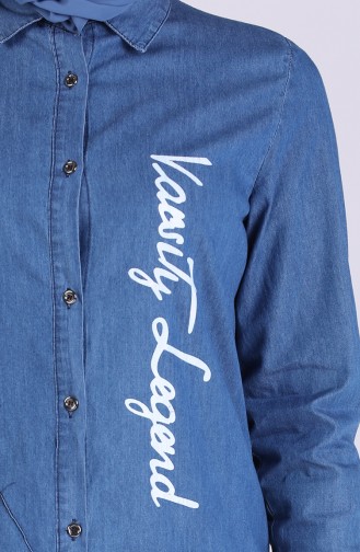 Jeansblau Tunikas 1003-01