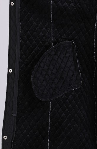 Plus Size Hooded quilted Coat 1041-03 Black 1041-03