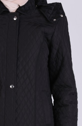 Plus Size quilted Short Coat 1060-02 Black 1060-02