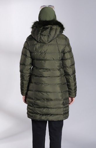 Hooded Quilted Coat 13051-02 Khaki 13051-02