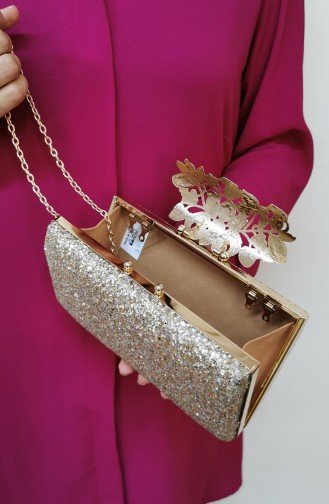 Gold Colour Portfolio Hand Bag 346110-207