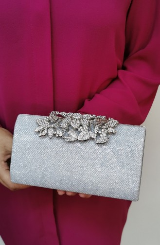 Silver Gray Portfolio Hand Bag 346111-208