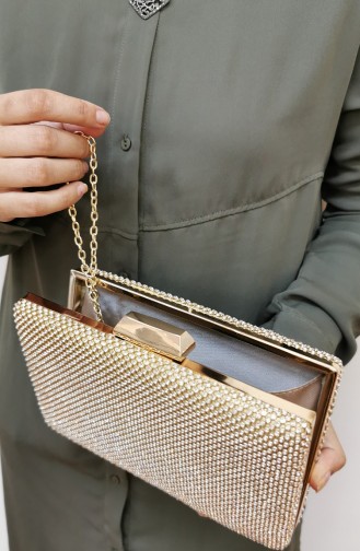 Gold Colour Portfolio Hand Bag 773113-207