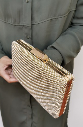 Gold Colour Portfolio Hand Bag 773113-207