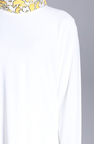 Tunik Etek İkili Takım 5303-07 Beyaz